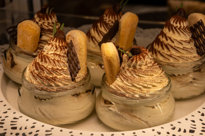 Classic Italian tiramisu with espresso-soaked ladyfingers